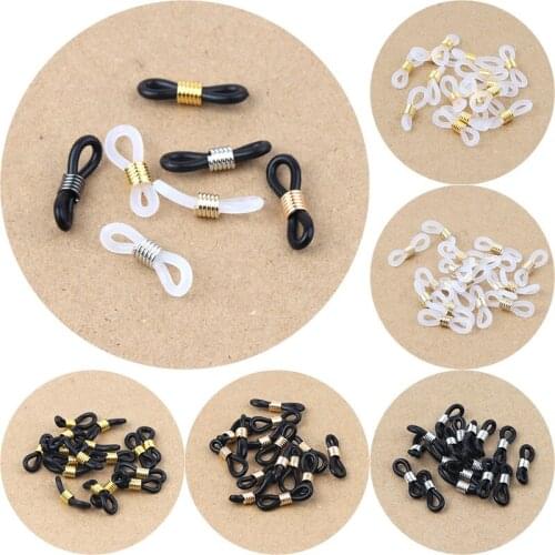 50pcs Ear Hook Eyeglasses Spectacles Chain Glasses Retainer Ends Rope Sunglasses Cord Holder Strap Retainer End Loop Connector