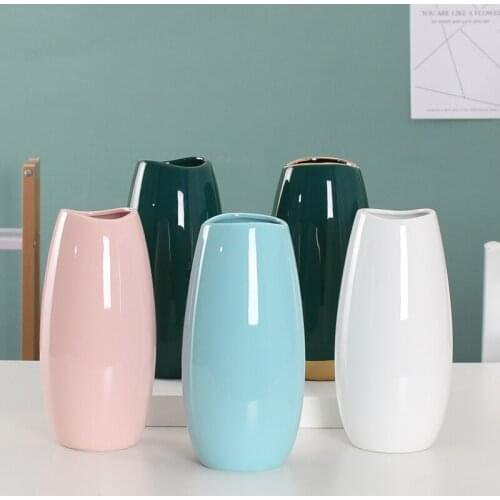 Art Ceramic Vases Living Room Accessories Ornaments Elegant Aesthetic Vases Modern Simple Huis Decoratie Home Decoration DI50HP