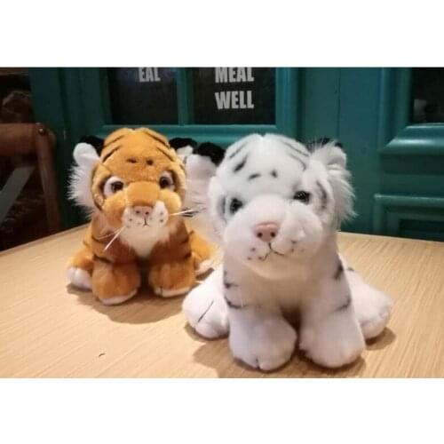 One piece small cute plush tiger toy high quality sitting tiger doll gift about 15cm 2766