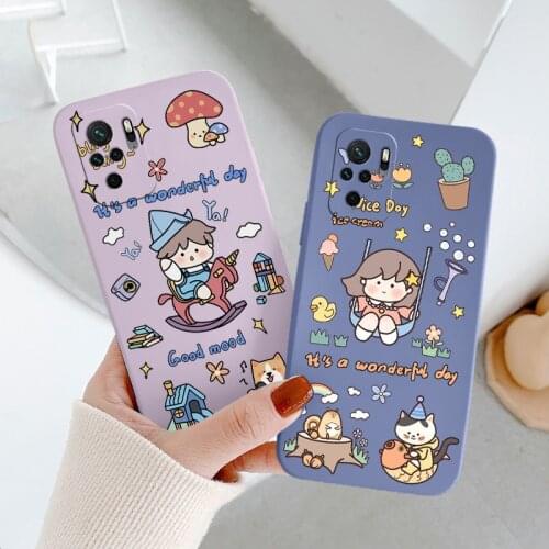 Boy At Play Liquid Silicone Case For XiaomiRedmi Note 10 10S 9T 9 8 7 Redmi 9 9A 9T K40 K30 K20 Ultra Thin Soft Phone Cover Case