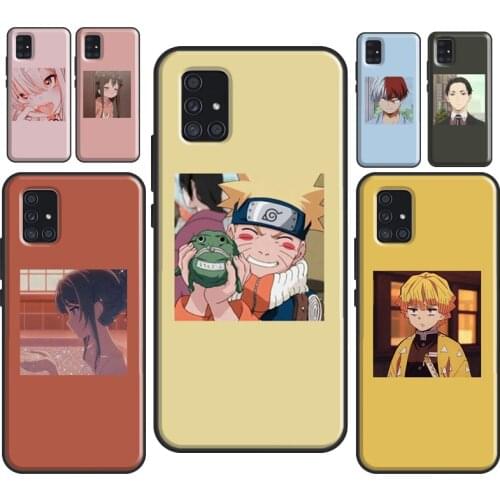 Anime icons Case For Samsung A51 A71 A11 A31 A41 A20e A21S A01 A02S A50 A40 A70 A12 A52 A72 A32 Cover