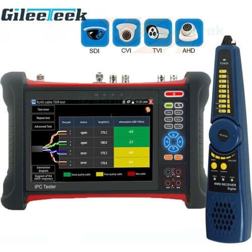 X7MOVTADHS Cctv Tester IP Ahd Cvi Tvi Sdi 8mp Camera Tester Cvbs Auto Hd Coxial Tester Digital Multimeter Professional Test Tool