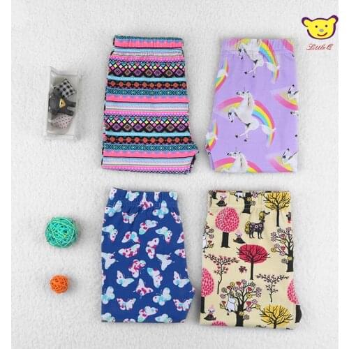 Little Q Children Pants 95% Cotton Leggings for girls 12-36 months baby clothes colorful long trousers bottom 4 pcs/lot clothing