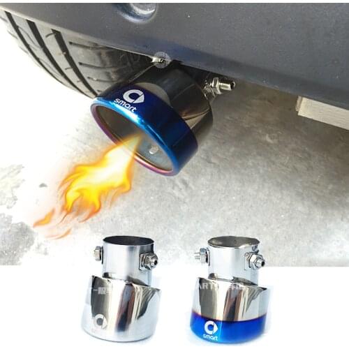 For Smart 453 fortwo forfour 2015-2019 Car Auto Round Exhaust Muffler Tip Stainless Steel Car Rear Tail Throat Liner Exhause