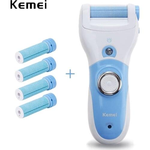 Kemei electric callus remover Tools Foot Care Tool 2018 Top Electric Pedicure Pedicure Velvet Smooth Machine Callus Foot file
