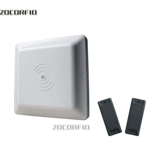 ISO18000-6C UHF RFID reader 8dbi Antenna RS232/RS485/Wiegand Read 3-8M Integrative UHF RFID Reader+2 rfid Tags
