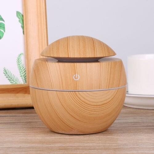 Mini Air Humidifier Ultrasonic USB Aroma Diffuser Wood Grain LED Night Light Electric Essential Oil Diffuser Aromatherapy Home