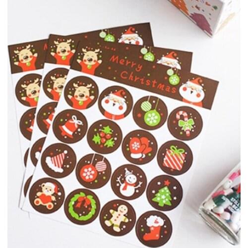 Merry Christmas Stickers, Christmas element Stickers, Envelope Seals, sealing label, Gift Wrapping 160pcs/lot