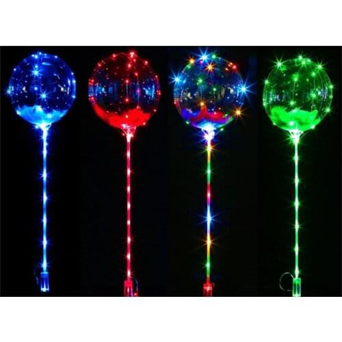Charm Colorful Light Reusable Luminous Led Balloon Transparent Magic Bubble Balloon Wedding Christmas Kids Toy Festival Decor