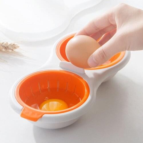 Double Tray Drain Egg Steamer Cooking Appliances Baking Accessories Hollow Microwave Oven Steamer Kitchen Accessories Egg Mold