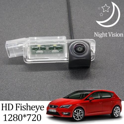 Owtosin HD 1280*720 Fisheye Rear View Camera For SEAT LEON MK3 5F 2012-2020 Car Vehicle Reverse Parking Accessories LCD Monitor
