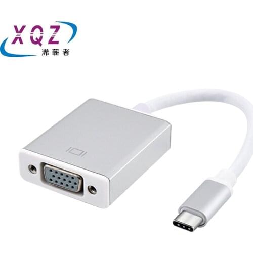 Type-c to VGA adapter Type-c/ VGA female converter USB-C to HD15pin adapter 3.1/VGA computer converter metal cover