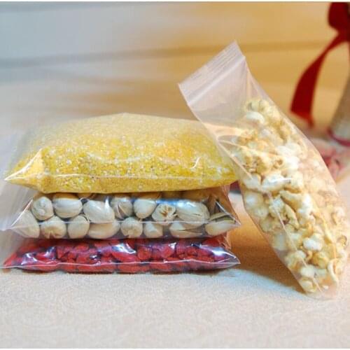 Plastic Storage Bags 100pcs 8x12cm Plastic PE Zip lock Self Sealing Protect Gift Jewelry Pill Button Packaging Bag