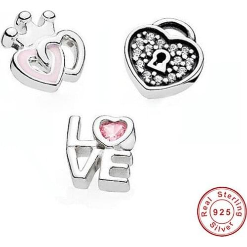 QANDOCCI 3pcs Parts for Floating Locket Pendant and Necklace 100% 925 Sterling Silver Fine Jewelry Free Shipping