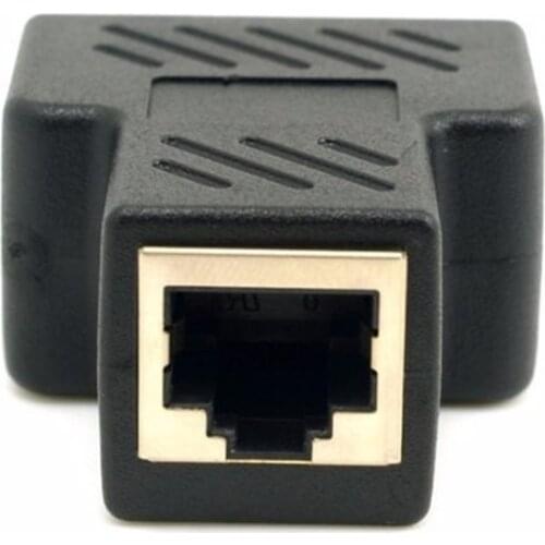 Cat6 RJ45 8P8C Plug To Dual RJ45 Splitter Network Ethernet Patch Cord Adapter With Shield