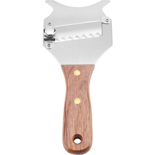 Stainless Steel Chocolate Wooden Handle Kitchen Tool Multifunction Truffles Grater Slicer Cheese Cutter Cooking
