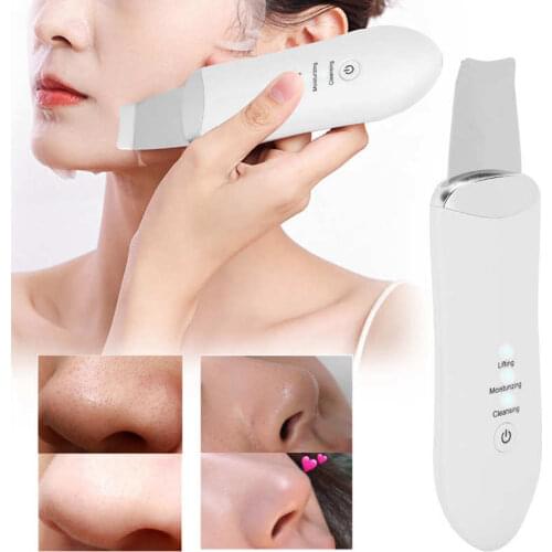 Ultrasonic Face Cleaning Skin Scrubber Blackhead Removal Pore Cleaner Face Scrubber Facial Skin Care Ion Import Beauty Device