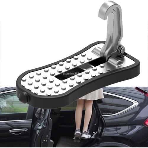 Universal Foldable Auxiliary Pedal Roof Pedal Foldable Car Vehicle Folding Stepping Ladder Foot Pegs Easy Access Car Accessorie