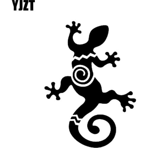 YJZT 10*13.9CM Jungle Lizards Stickers Decorative Vinyl Car Stickers Graphic Black/Silver C12-1133