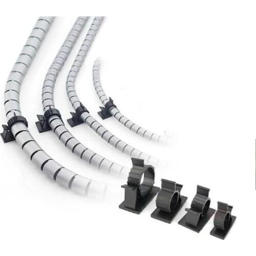 10Pcs Adjustable Wiring Fixing Seat Wire Cable Clips Clamps Self-Adhesive sticky fix seat Organizer Holder Line Fixed Clamp