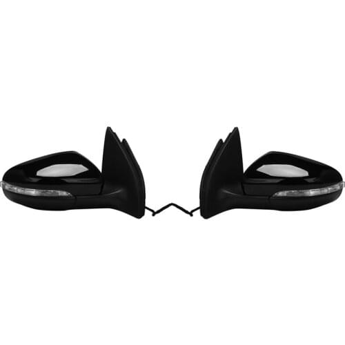 Side Door Rear View Mirror Assembly LH 6 Lines for Golf MK6 2009-2012 with Electric Adjustment / Heating Black