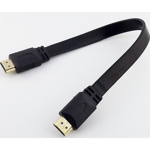 1pc HDMI 1.4 Male to Male Plug Flat Cable Cord for HD Audio Video HDTV 1080P 3D 1FT