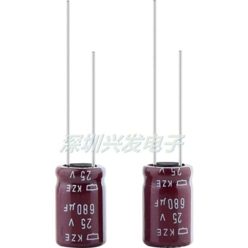 10PCS 25v680uf high frequency low resistance long life electrolytic capacitors 680 uf 10 x16 25 v