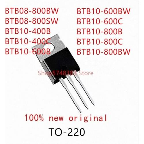 10PCS BTB08-800BW BTB08-800SW BTB10-400B BTB10-400C BTB10-600B BTB10-600BW BTB10-600C BTB10-800B BTB10-800C BTB10-800BW TO-220