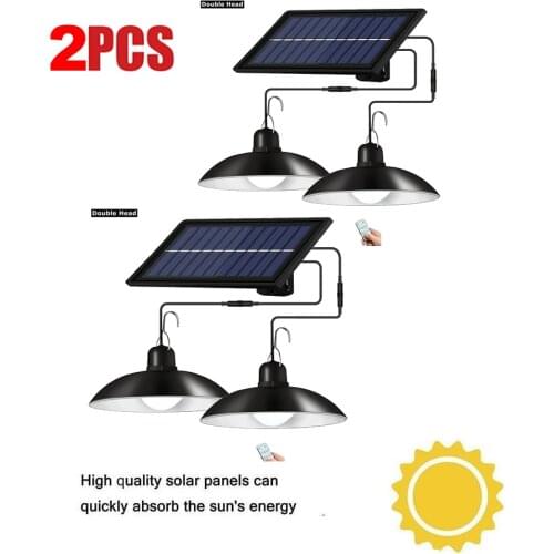 2pcs Retro Lampshade Solar Bulb Light Classical Chandelier 3Meters Wire Solar Panel Glass Bulb Lantern Lampshade For Outdoor Sol