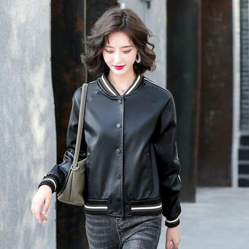 Plus Size 3XL Female Leather Clothing New 2021 PU Leather Jacket Women Coats Short Slim Motorcycle Coat Women Jackets Black