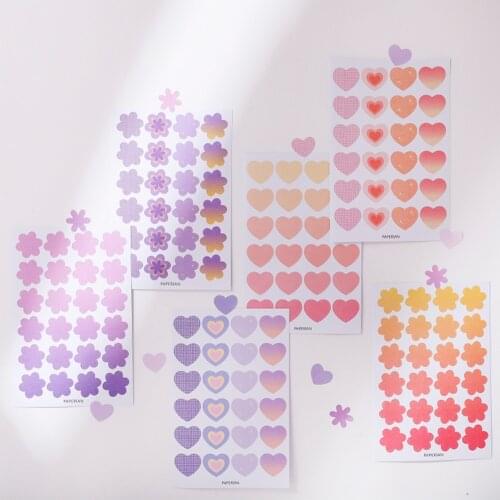 4 Sheets/lot Summer Series Ins Decorative Stickers Scrapbooking DIY Note Paper Sticker Flakes Stationary Office Accessorie