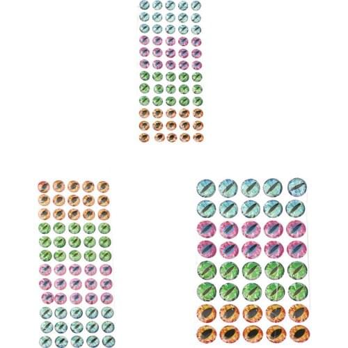 40/60pcs Waterproof DIY Fishing Lure Eyes Self Adhesive Fly Tying Materials