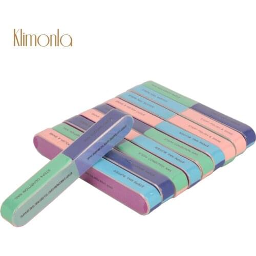 50Pcs/Pack Professional Buffer Sanding Nail File Tips Nail Art UV Gel Polishing Pedicure Buffing Block Printing Design Salon