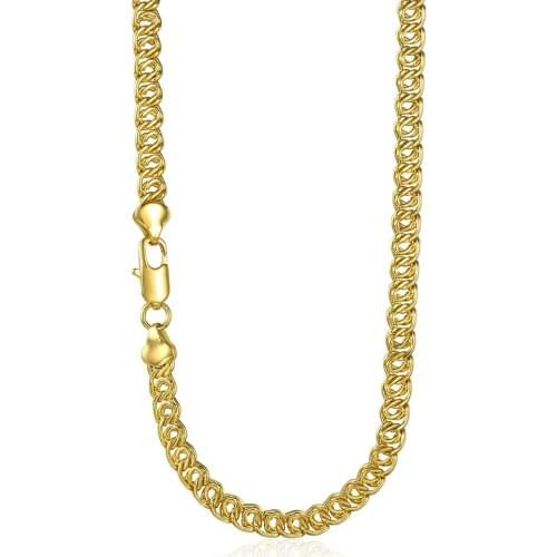7MM Wide Womens Mens Necklace Chain Unisex Snail Link Yellow Gold Filled GF Necklace Fashion Jewelry Wholesale 18-28inch DGN417