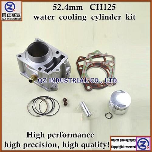 Free shipping high performance large blade type cylinder for HONDA 125cc motorcycle 52.4mm CH125 cylinder kit