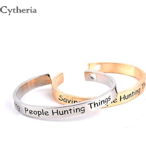 Saving people hunting things Bracelets Women encourage Bracelets massage reminder Bangles cheer up gift for students friends