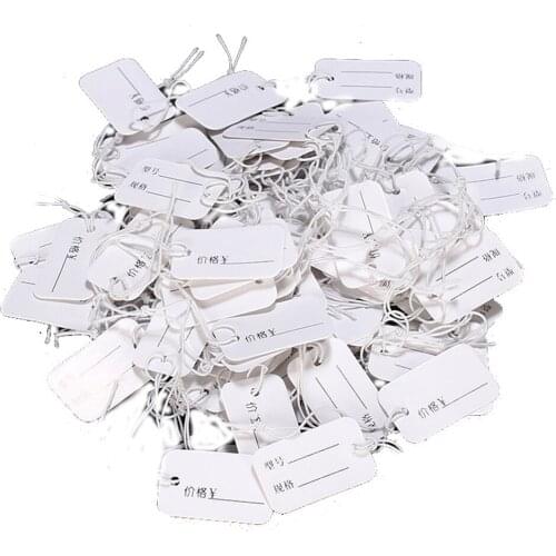Paper Sign Jewelry Tag Paper Name Card Strung Garment Gift Hanging Prestring Packaging Label Merchandise Price Display Sling