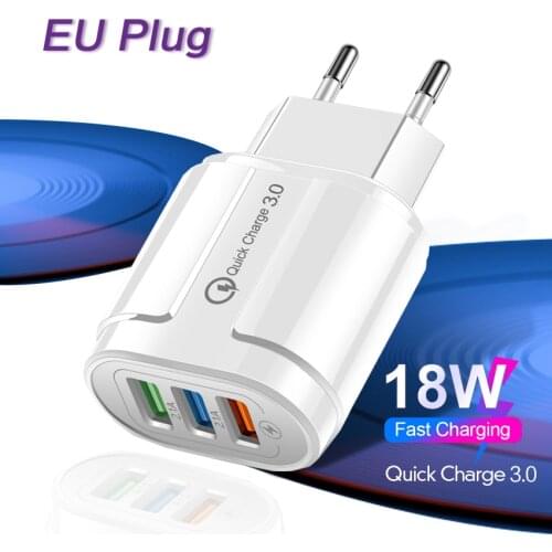Quick Charger QC 3.0 USB Charger Universal Mobile Phone Charger Wall Fast Charging USB Adapter For iPhone Samsung Xiaomi Tablet