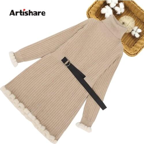 Kids Dresses For Girls Solid Color Girls' Dresses Spring Autumn Child Dress Teenage Clothes Girl 6 8 10 12 14