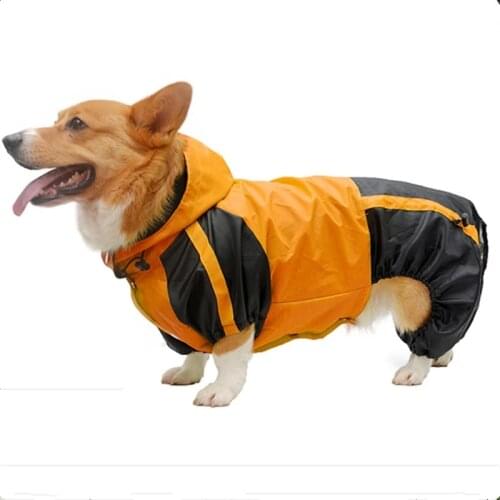 Dog Raincoat Waterproof Clothing Dog Rain Jacket Jumpsuit French Bulldog Clothes Welsh Corgi Dog Costume Shiba Inu Pet Outfit