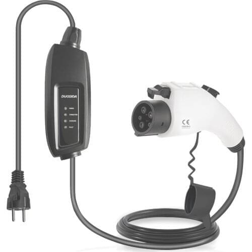 Duosida 16A Type1 Car Charger Electric Vehicle Ev Charging Station Evse Wallbox Wall Mount to J1772 Plug