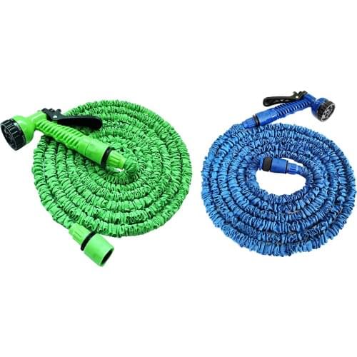 Expandable Garden Hose Kit 50/75/100FT 7 Function Spray Nozzle Sprayer High Pressure Flexible Watering Pipe Gardening Water Hose