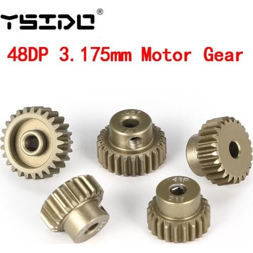 SURPASS HOBBY 5Pcs 48DP 3.175mm 16T-20T/21T-25T/ 26T-30T Pinion Motor Gear Combo Set for 1/10 RC Brushed Brushless Car