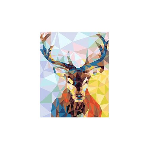 MaHuaf-W513 colorful goat DIY oil painting by numbers on canvas hand painted picture 40x50cm Framed for home decor