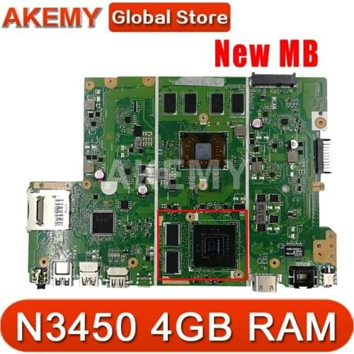 Akemy X441NC MainBoard For ASUS X441NC X441N REV:2.2 4G Laptop Motherboard Test 100% OK N3450 CPU 4GB RAM