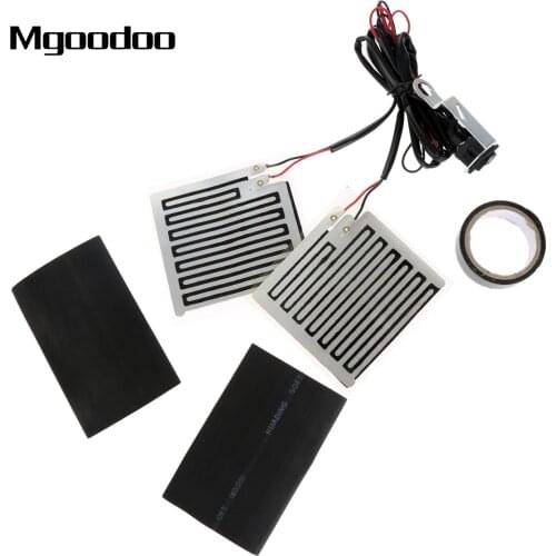 Mgoodoo Universal Heated Grips 12V Motorcycle Electric Heating Handle Kit Refit Hand Set Electric Heating Insert Handlebar Pad
