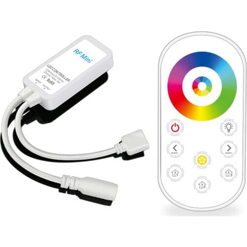 Mini DC5V 12V 24V Led Controller Dimmer CCT RGB RGBW RGB+CCT 12A Wireless touch RF Remote Control for 3528 5050 led strip