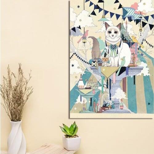 Paint by number art painting by numbers Funny animal dog cat living room bedroom decoration painting hand-painted decompression