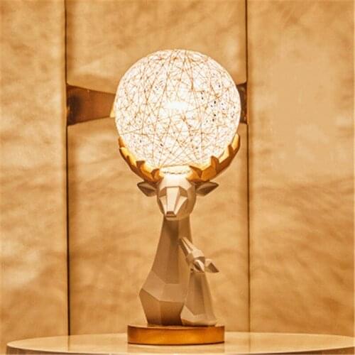NORDIC CREATIVE BEDROOM WARM NIGHT LIGHT CARTOON ORIGAMI DEER TABLE LAMP BEDSIDE TABLE LAMP WEDDING GIFT A1765