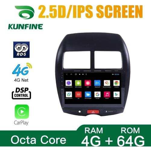 Octa Core 1024*600 Android 10.0 Car DVD GPS Navigation Player Deckless Car Stereo for Mitsubishi ASX 2010-2019 Headunit Radio